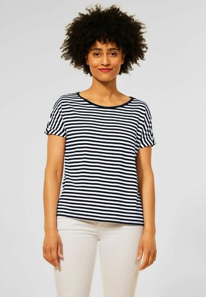 MIT STREIFEN MUSTER - Print T-shirt - blau