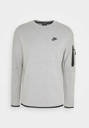 TECH FLEECE CREW - Bluza - grey heather/black