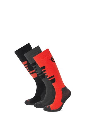 3 PACK BERGANZ - Socks - black dk/grey marl fiery/orange