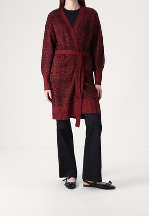 Strickjacke - dark red