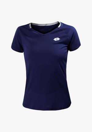 Lotto SQUADRA II PL - T-shirt print - dunkelblau weiss