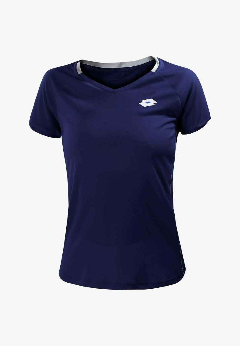 Lotto SQUADRA II PL - T-shirt print - dunkelblau weiss
