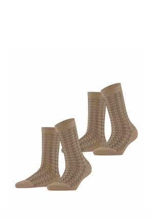 PEPITA PATTERN 2-PACK - Sokken - camel