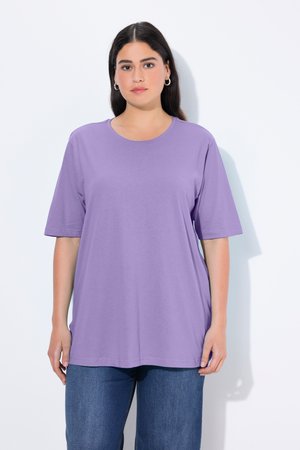 Ulla Popken, T-Shirt basic - blue lilac