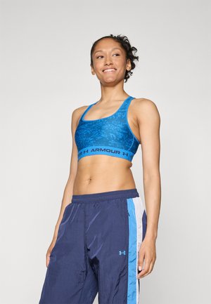 CROSSBACK MID PRINT - Sutien sport cu susținere medie - blue atlantis/washed navy