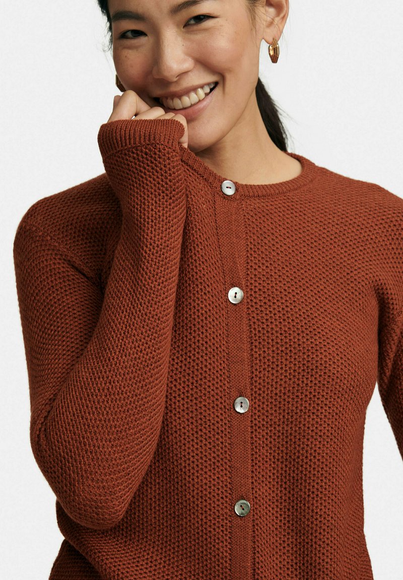 Damen Strickjacken | PETER HAHN Strickjacke terracotta melange/braun - NQ27194 Damen Strickjacken | PETER HAHN Strickjacke terracotta melange/braun - NQ27194
