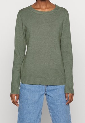 Stickad tröja - mottled green