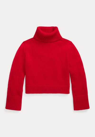 Polo Ralph Lauren WOOL CASHMERE ROLL NECK JUMPER - Striktrøje - fall red