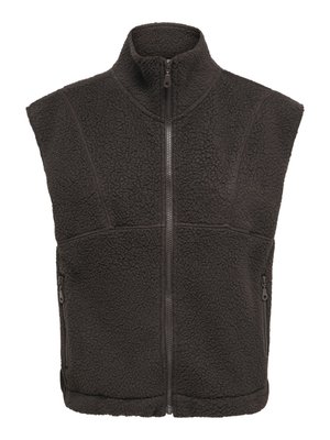 ONLY Play, ONPMON HN FZ SHORT TEDDY WAISTCOAT - Veste sans manches - chocolate torte
