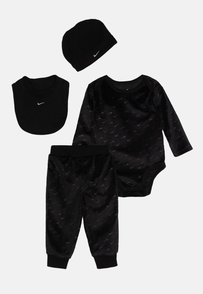 Nike Sportswear NIKE BABY 4PC VELOUR EMBOSSED SWOOSH GIFT SET UNISEX Langarmshirt black