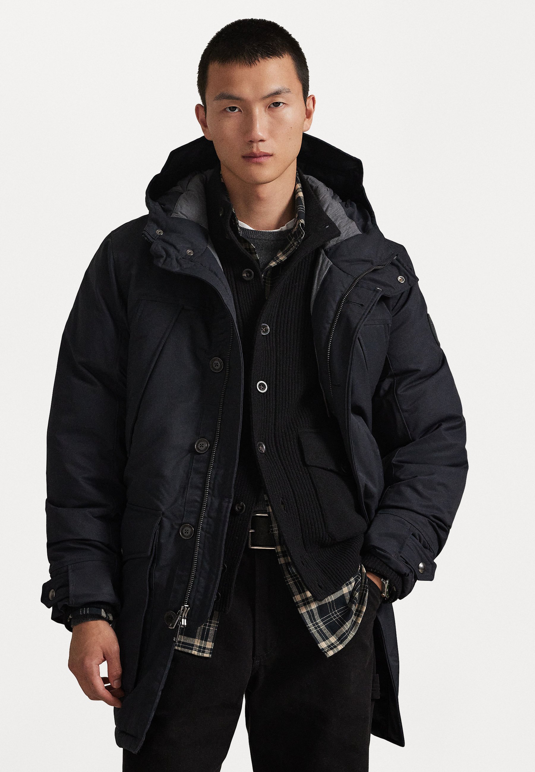 Polo Ralph Lauren HOODED DOWN PARKA - Parka - polo black/dark blue