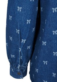 Zizzi Pogājama blūze - denim blue wh bow