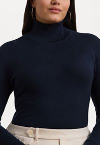 Lauren Ralph Lauren Woman SILK BLEND TURTLENECK SWEATER - Džemper - navy