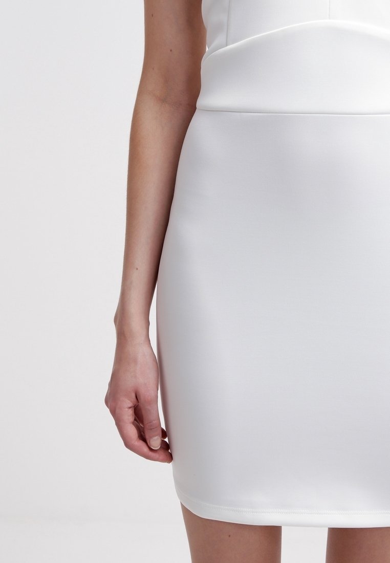 miss selfridge white bodycon dress Miss Selfridge lace and ruffle detail mini dress in White