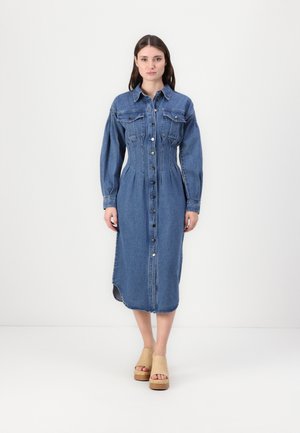 ANNELIESE SHIRT DRESS - Denimové šaty - dark blue denim