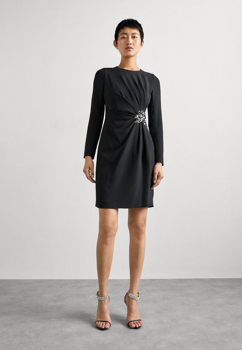Long Sleeve Black Shift Dress Ireland Emporio Armani Shift Dress Black