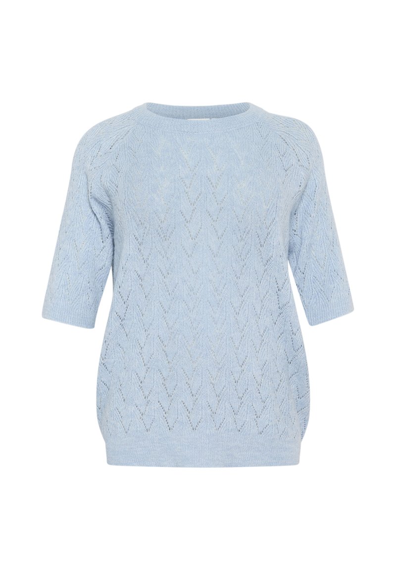 Kaffe Curve T-shirt print blauw