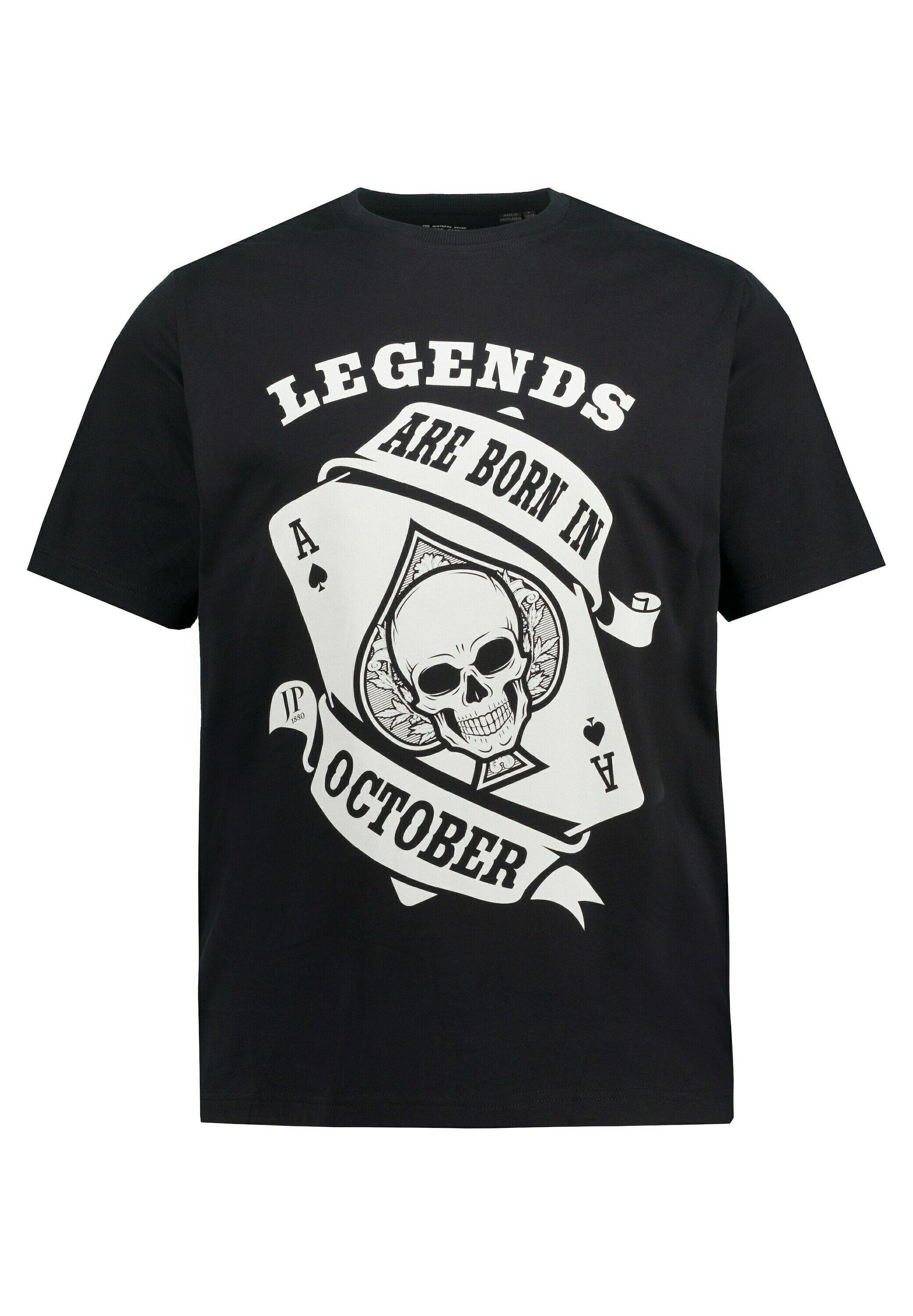 JP 1880 T-shirt, Manica Corta, Flamm&eacute;, Stampa Sul Petto, Fino