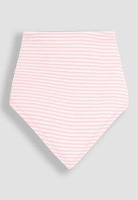 Rosa-weiß gestreifter, hoch taillierter Bikiniunterteil mit einer diamantförmigen Struktur, glatter Textur und genähten Kanten.