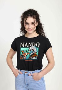 Star Wars STAR WARS: MANDALORIAN FOUND YOU - Triko s potiskem - black