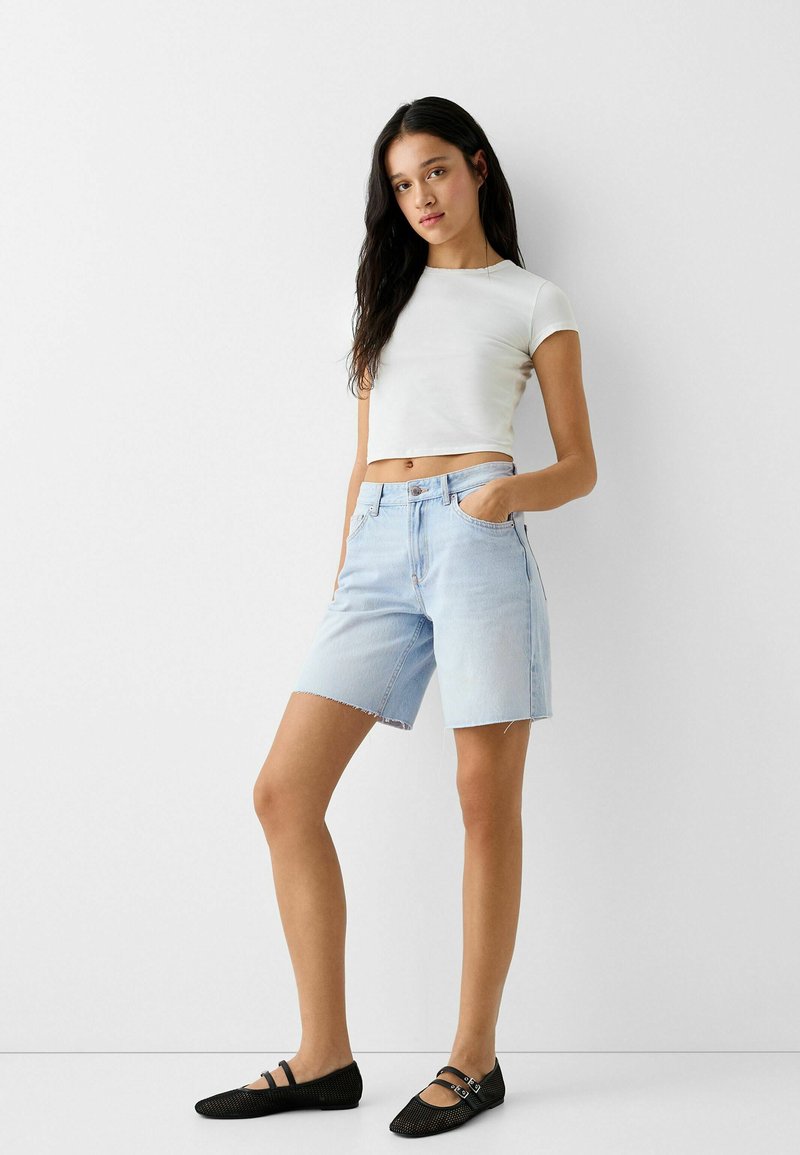 Bershka Jeansshort lichtblauw