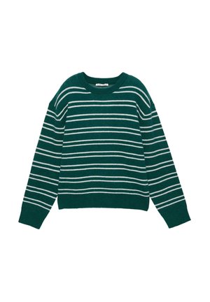 STRIPED - Striktrøje - dark green