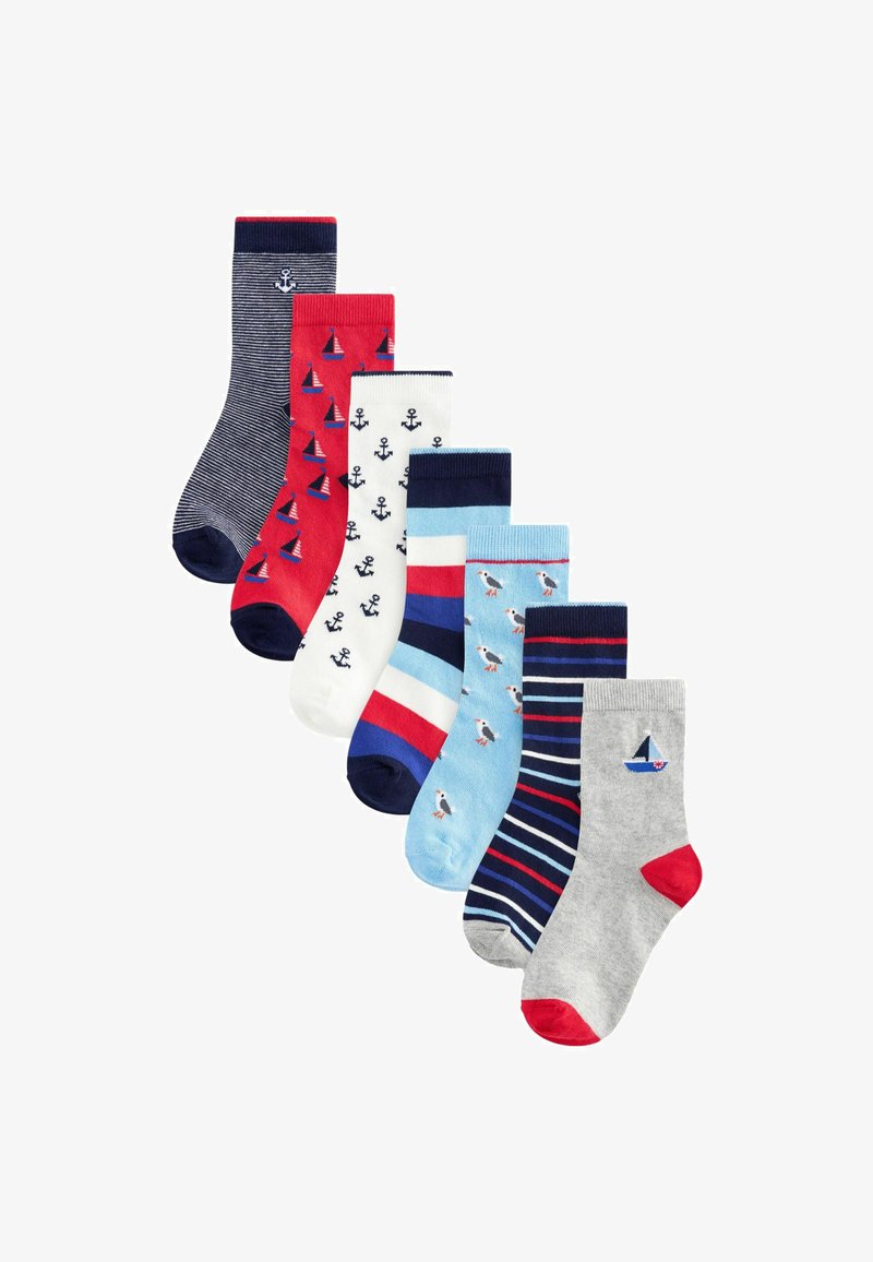 Next 7 PACK STRIPE YOUNGER - Socks - blue red nautical stripe boat