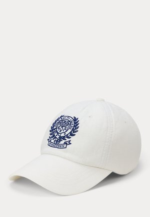 Polo Ralph Lauren, WIMBLEDON CREST LINEN CAP - Kapa - ceramic white