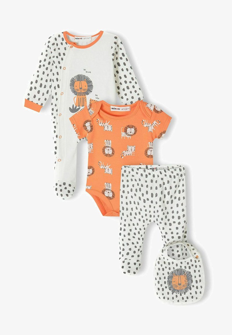 Minoti Set MINOTI 4 PCS SET - Body - white orange/off-white - Zalando.ie