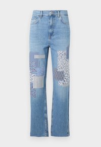 ONLROBYN PATCH SLIT  - Džínsy s rovným strihom - medium blue denim