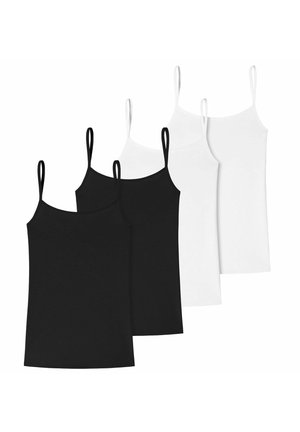 4ER PACK - Unterhemd/-shirt - schwarz weiß
