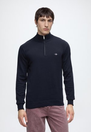 GANT CLASSIC HALF ZIP - Πουλόβερ - evening blue
