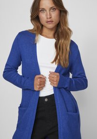 VILA VIRIL LONG CARDIGAN - Cardigan - mazarine blue melange
