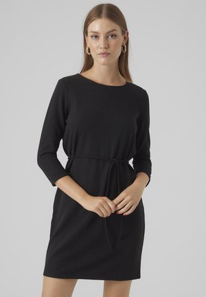 Vero Moda VMCINA 3/4 SHORT DRESS - Φόρεμα-πουλόβερ - black