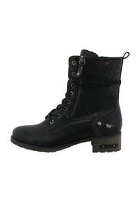 MUSTANG 1336-510 - Stivaletti Stringati Da Donna Con Borchie E Cerniera - Pelle Sintetica Effetto Pitone