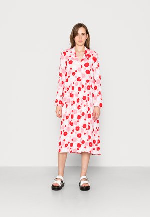 Shirt dress - scarlet