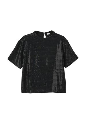 s.Oliver PAILLETTEN IM BOXY FIT - T-Shirt print - schwarz
