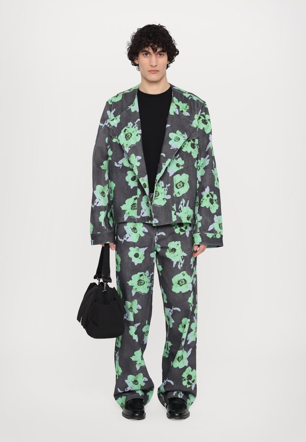 FLORAL ART PRINT EXPANDED JACKET - Denim jacket4