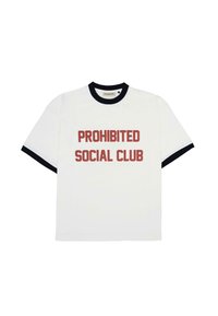 CONTRAST TEE - T-shirt print - off-white navy