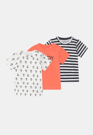 NBMFAKTOR 3 PACK - T-shirt print - dark sapphire