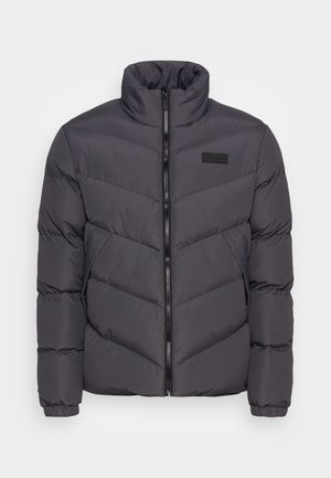FUNNEL NECK PUFFER JACKET - Winter jacket - charcoal