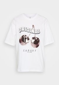 ONLCARRIE LIFE CHERRY - Printtipaita - bright white