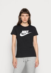 Nike Sportswear TEE ICON FUTURA - T-shirt con stampa - black/(white)