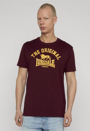 Lonsdale NORMALE PASSFORM ORIGINAL - Tricou cu imprimeu - vintage oxblood