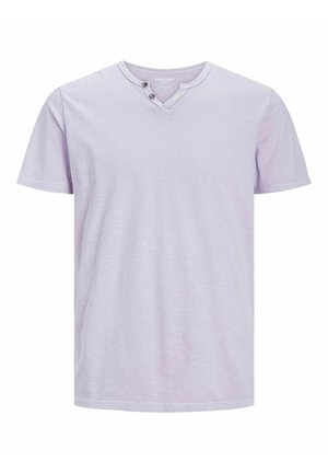 Jack & Jones JJESPLIT NECK TEE - Camiseta básica - purple rose