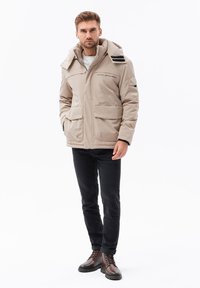 Ombre HOODED OM-JAHP-0128 - Vinterjacka - beige