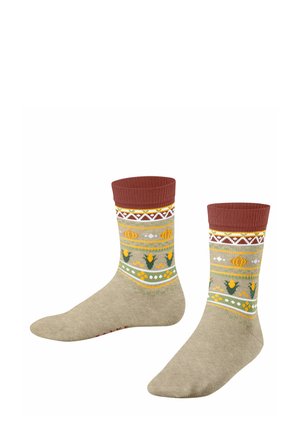 PUMPKIN FAIR ISLE - Sokken - sand mel