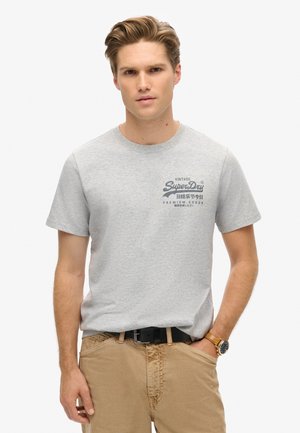Superdry Print T-shirt - flake grey marl