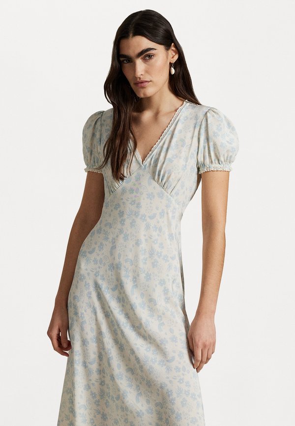 FLORAL SILK CREPE DRESS - Day dress