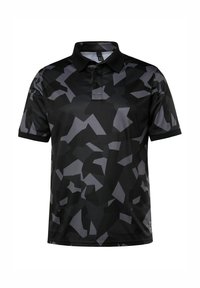 HALBARM QUICKDRY CAMOUFLAGE - Polo - black
